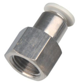 Encaixes de tubo de bronze do ar da placa de níquel do One Touch reto fêmea com anel-O
