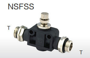 Lados plásticos da linha da válvula de regulador de pressão dois do botão dos encaixes de tubo pneumático NSFSS do corpo em linha reta