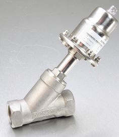 Válvula de ângulo de aço inoxidável, PV700 válvula de ângulo de 2/2 maneiras para líquidos/gás