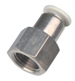 Encaixes de tubo pneumático de bronze da placa de níquel do One Touch reto fêmea de PCF