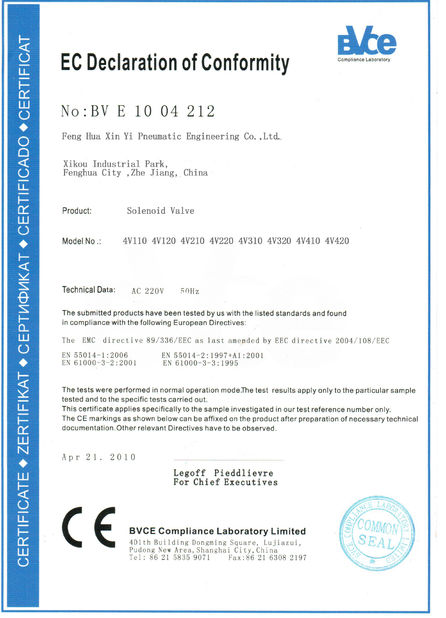 China Prius pneumatic Company Certificações
